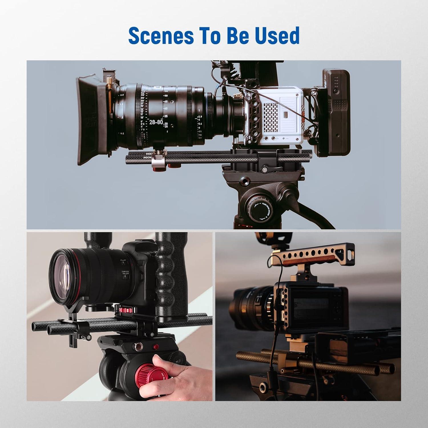 Varillas de Fibra de Carbono NEEWER 15mm Paquete de 2 - 30cm