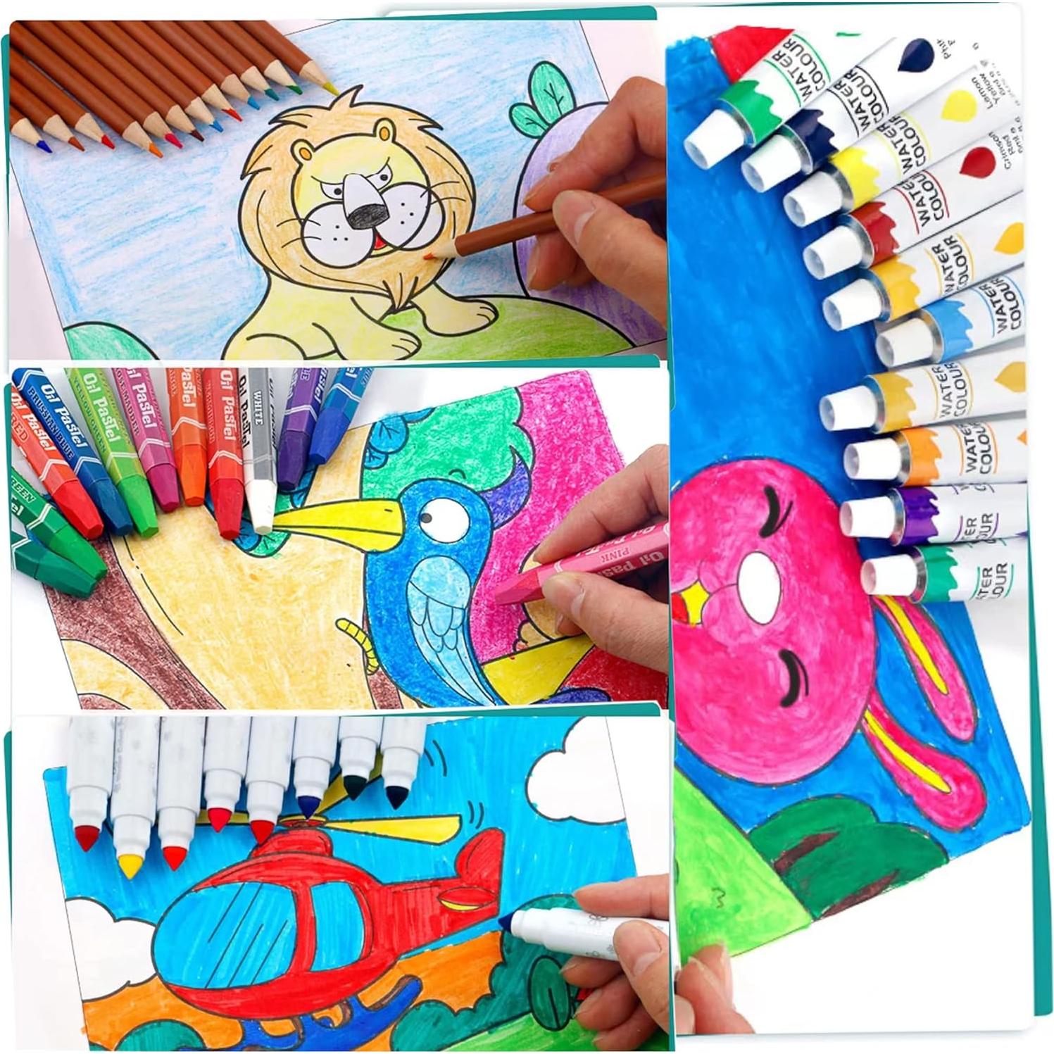 Kit de Arte KINSPORY Deluxe para Niños 5-12 Años - Azul