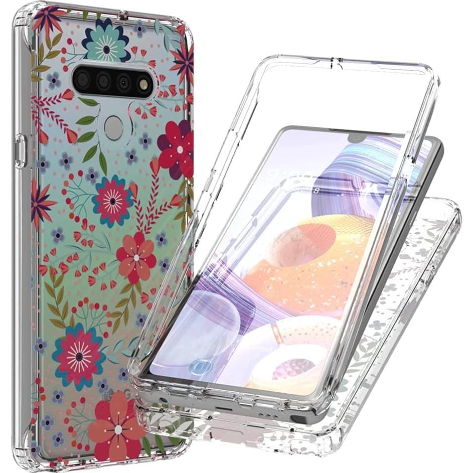 Funda LG Stylo 6 Sidande Floral TPU Transparente 360°