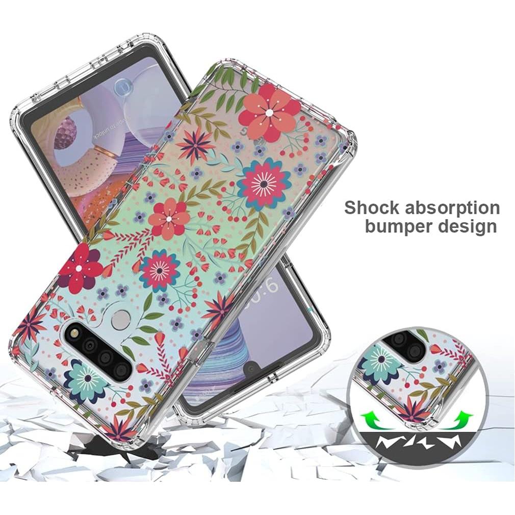 Funda LG Stylo 6 Sidande Floral TPU Transparente 360°