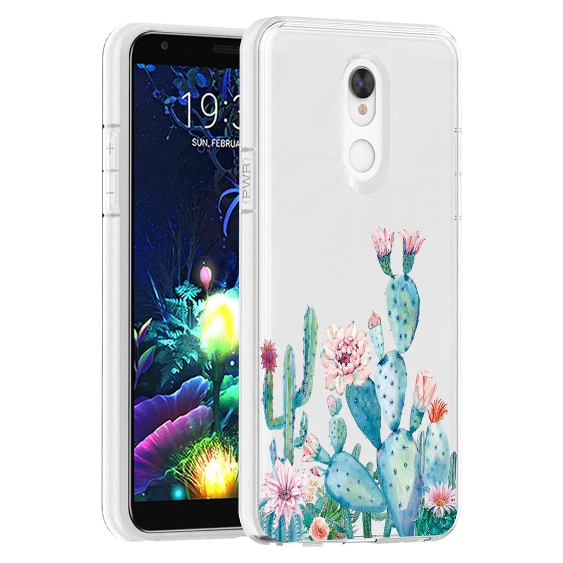 Funda TPU Transparente Floral para LG K40 / Solo / K12 Plus