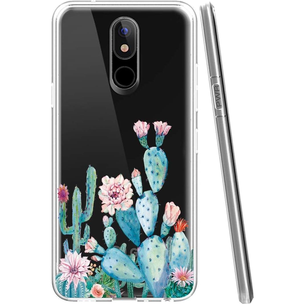 Funda TPU Transparente Floral para LG K40 / Solo / K12 Plus