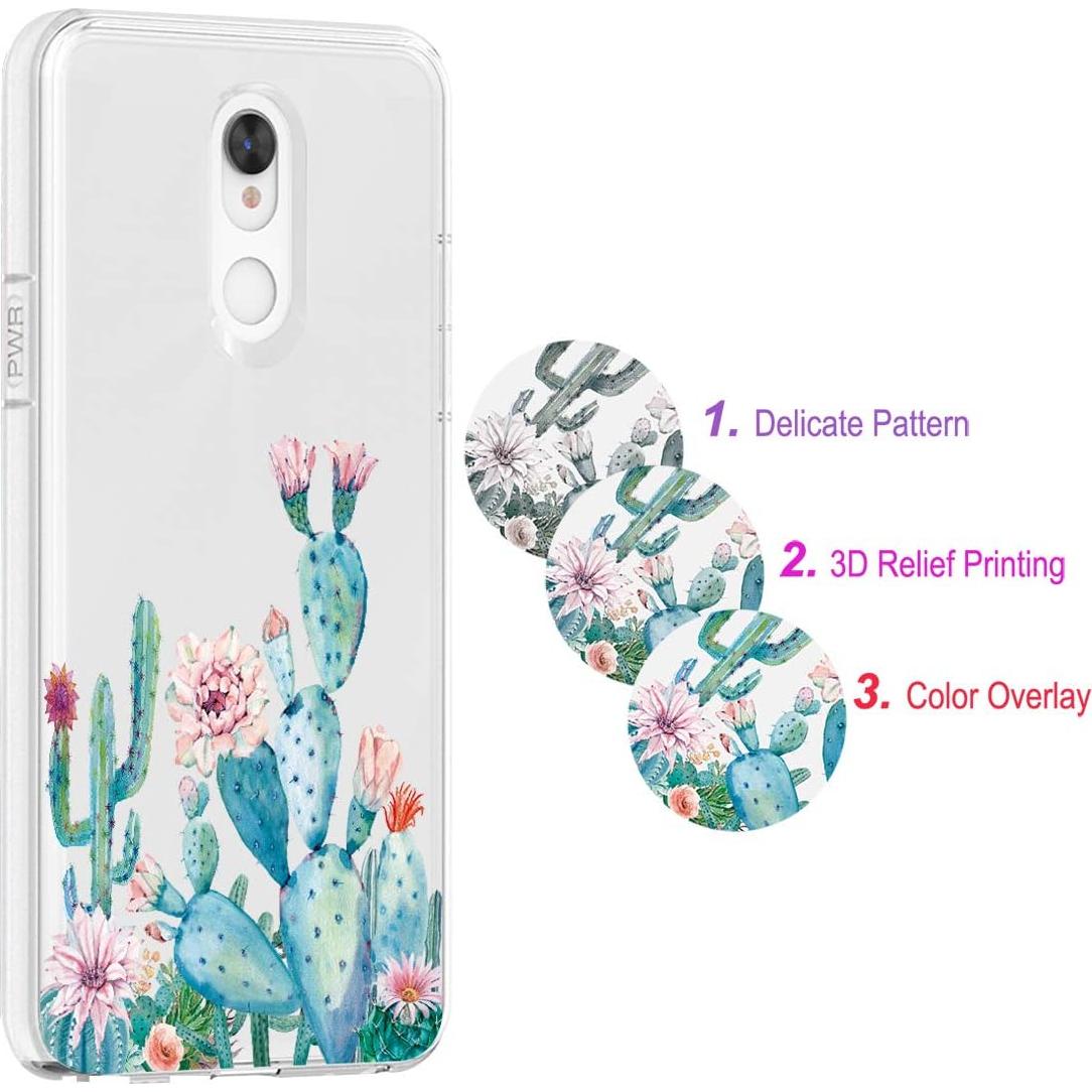 Funda TPU Transparente Floral para LG K40 / Solo / K12 Plus