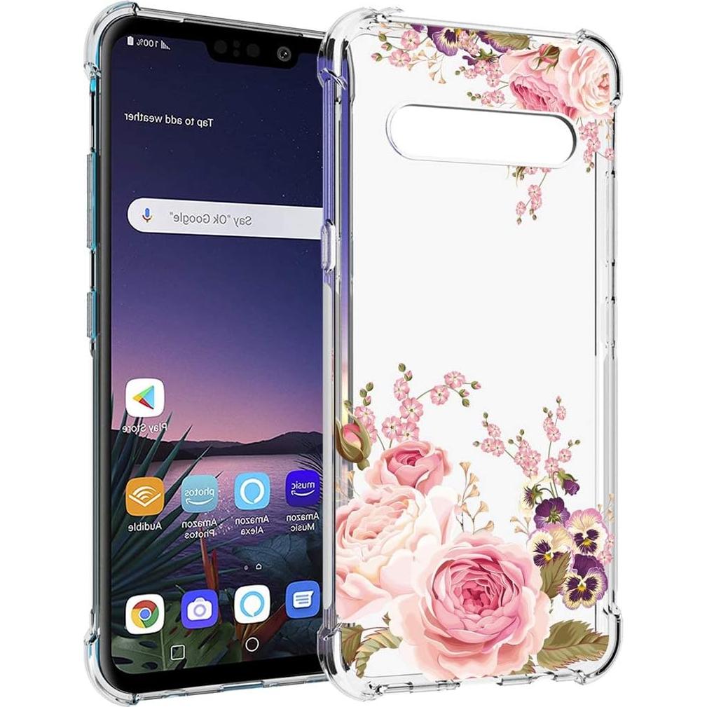 Funda protectora TPU para LG V60 ThinQ 5G - Floral Rosa