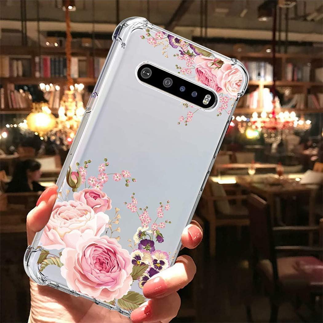 Funda protectora TPU para LG V60 ThinQ 5G - Floral Rosa