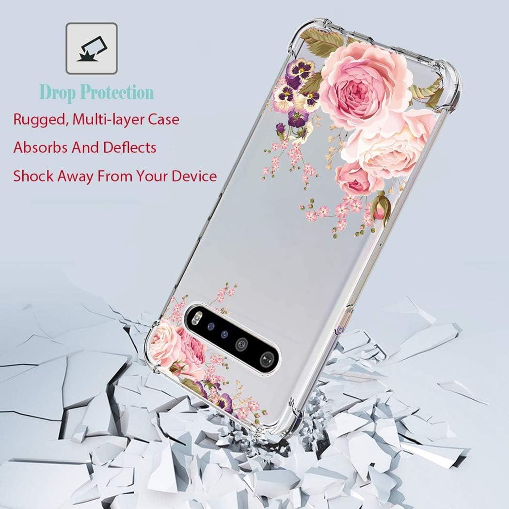 Funda protectora TPU para LG V60 ThinQ 5G - Floral Rosa
