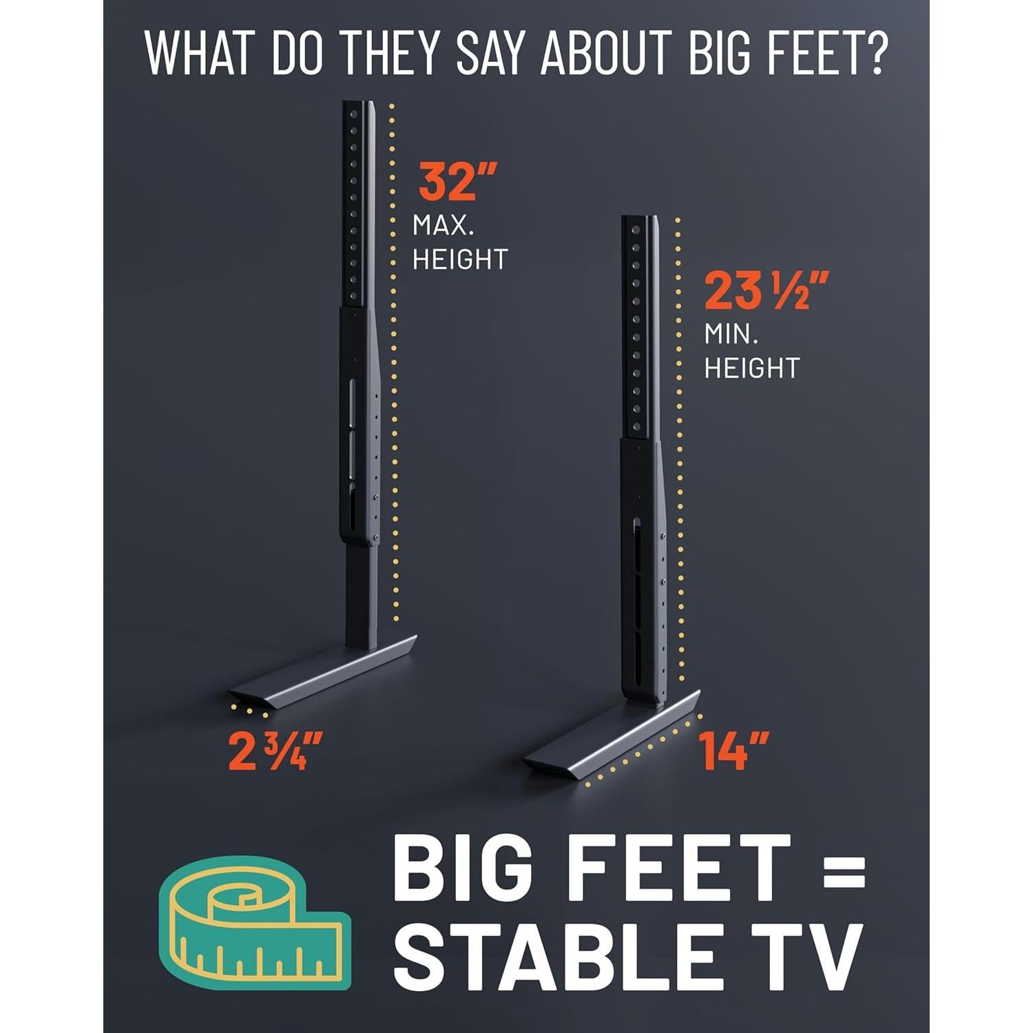 Soporte Universal ECHOGEAR para TV hasta 196 cm - Ajustable