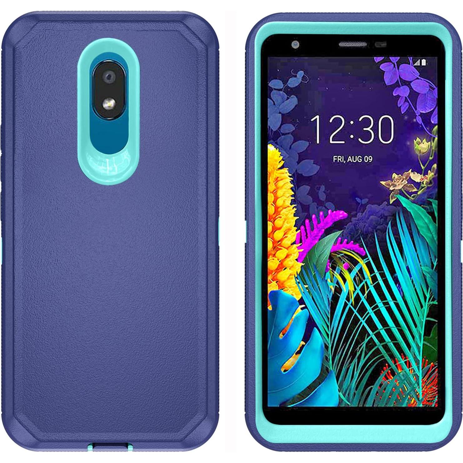 Funda Asuwish para LG K30 2019 con Protector de Pantalla Azul