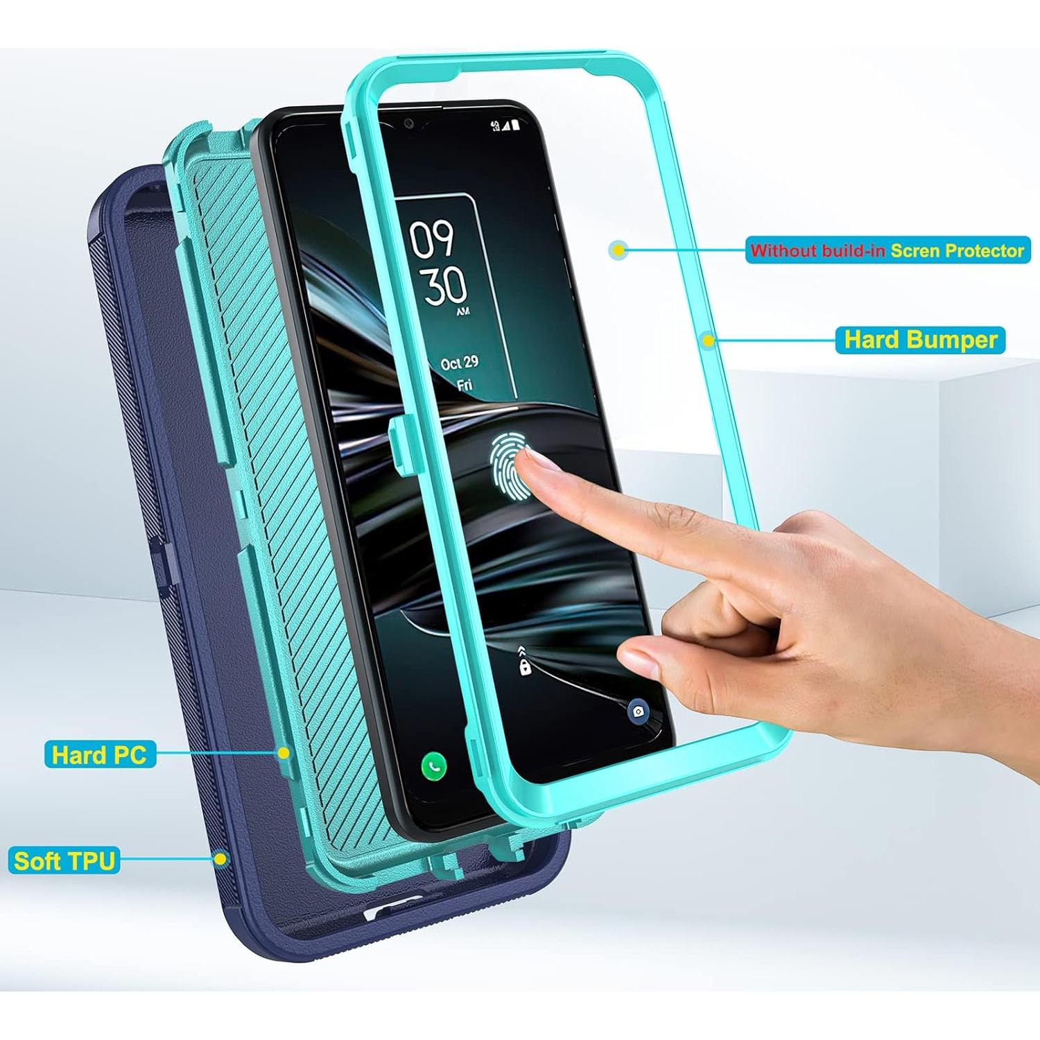 Funda Asuwish para LG K30 2019 con Protector de Pantalla Azul