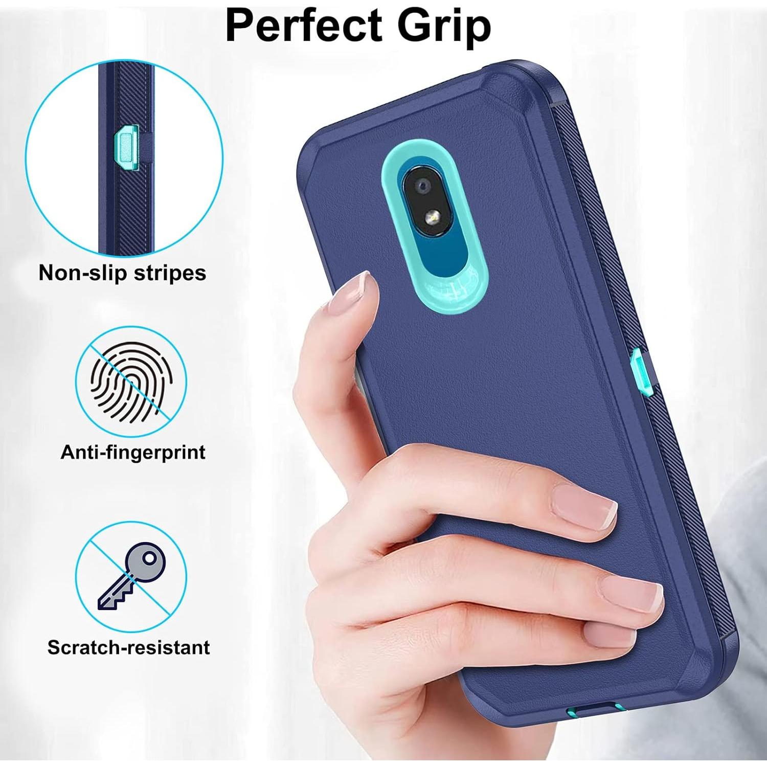 Funda Asuwish para LG K30 2019 con Protector de Pantalla Azul