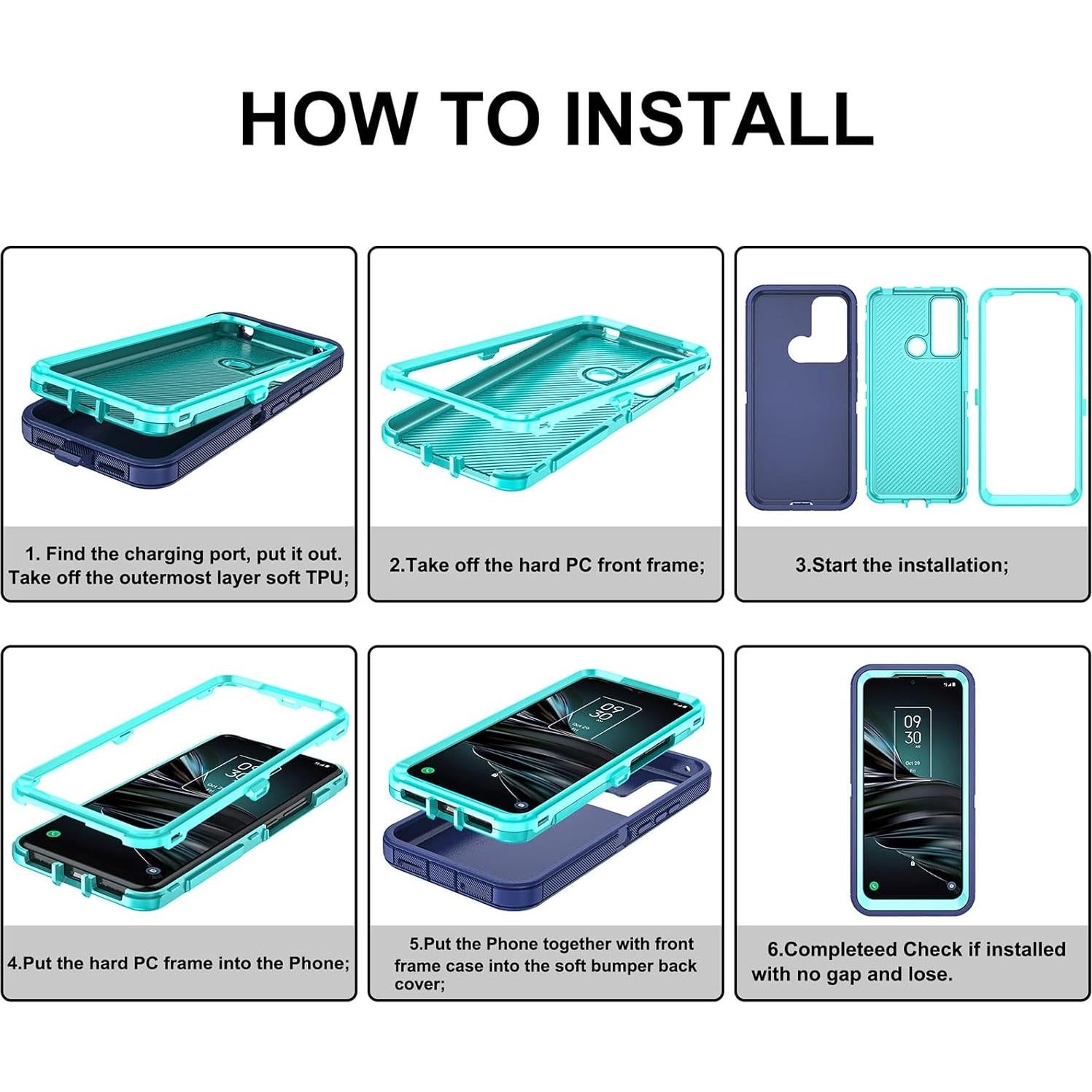 Funda Asuwish para LG K30 2019 con Protector de Pantalla Azul