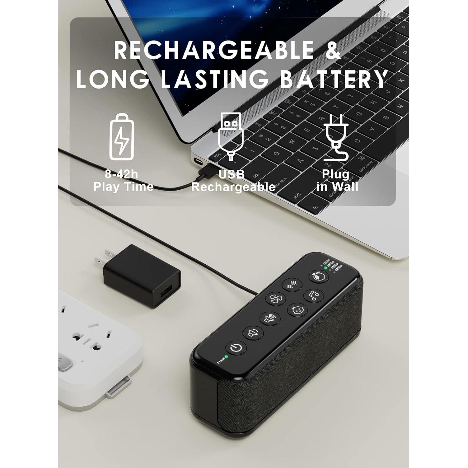 Máquina de Ruido Blanco Portátil OnLyee CR1016 42 Sonidos