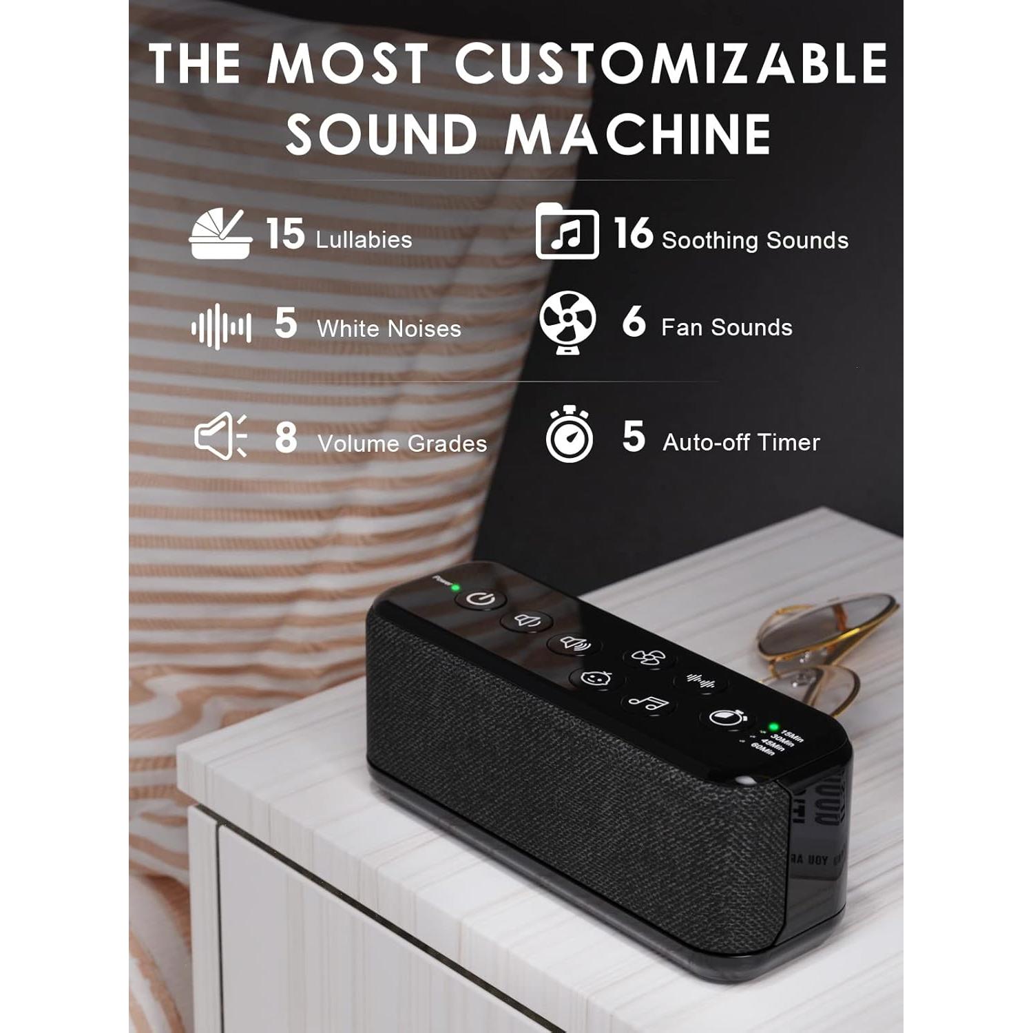 Máquina de Ruido Blanco Portátil OnLyee CR1016 42 Sonidos