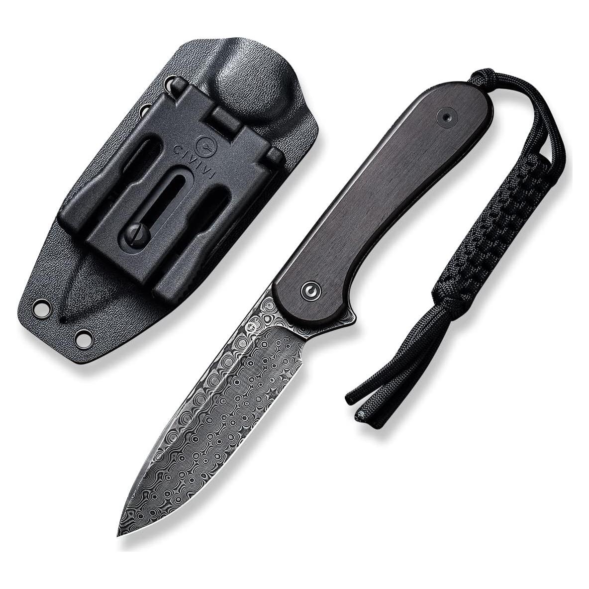 Cuchillo de hoja fija CIVIVI Elementum 10.11 cm Damasco G10