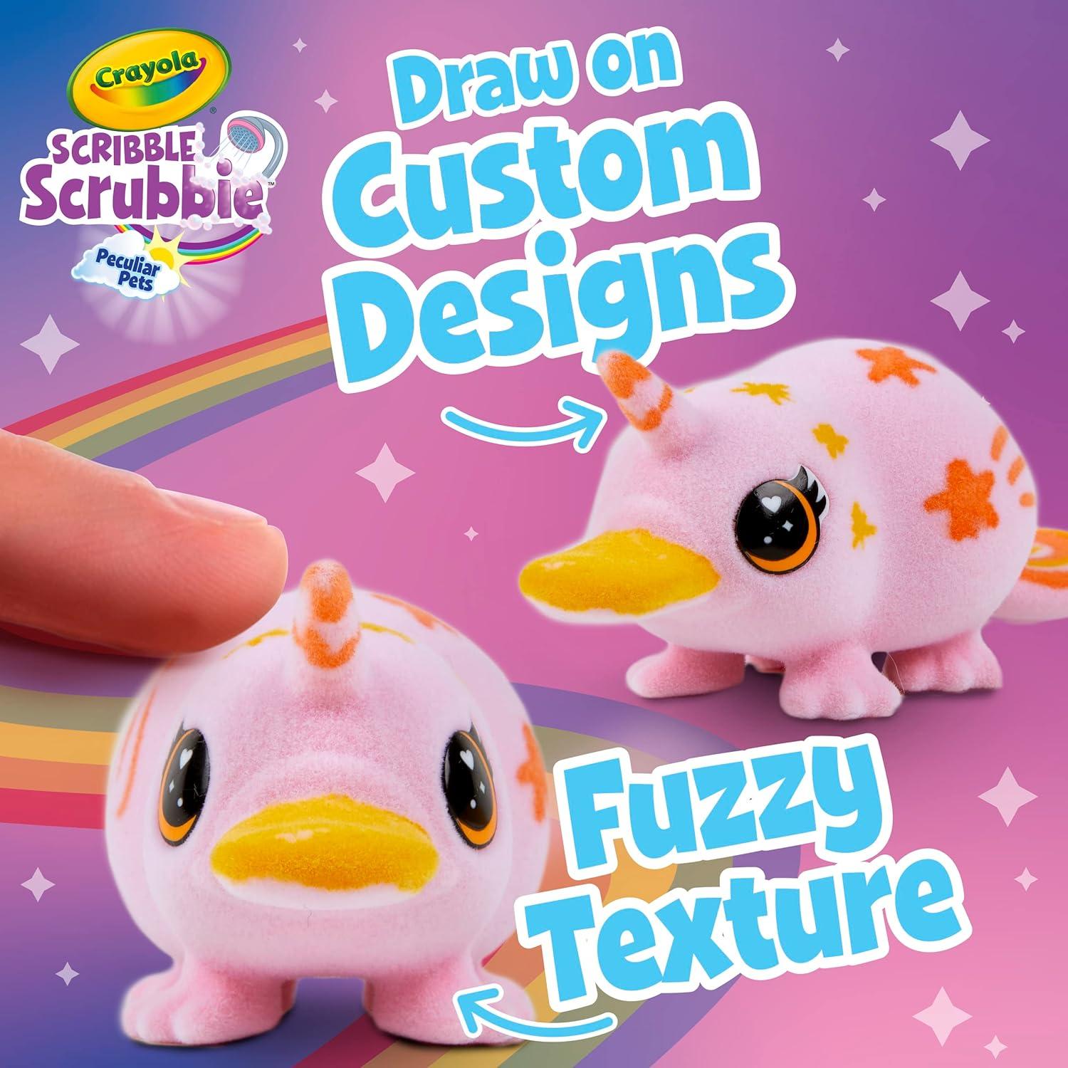 Conjunto de Baño Arcoíris Crayola Scribble Scrubbie 4 Mascotas