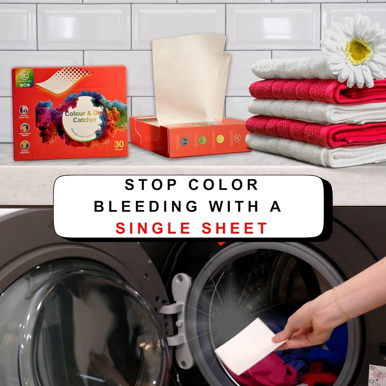 Hojas para Lavandería Color Catcher Soluble Care - 30 Hojas
