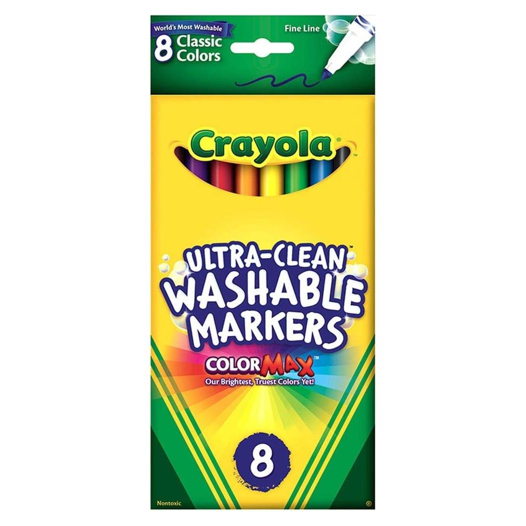 Marcadores Lavables Crayola 8 Colores Clásicos Punta Fina