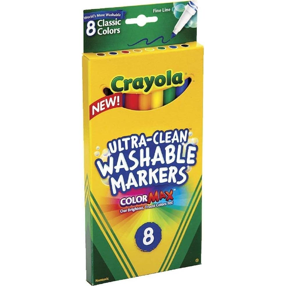 Marcadores Lavables Crayola 8 Colores Clásicos Punta Fina