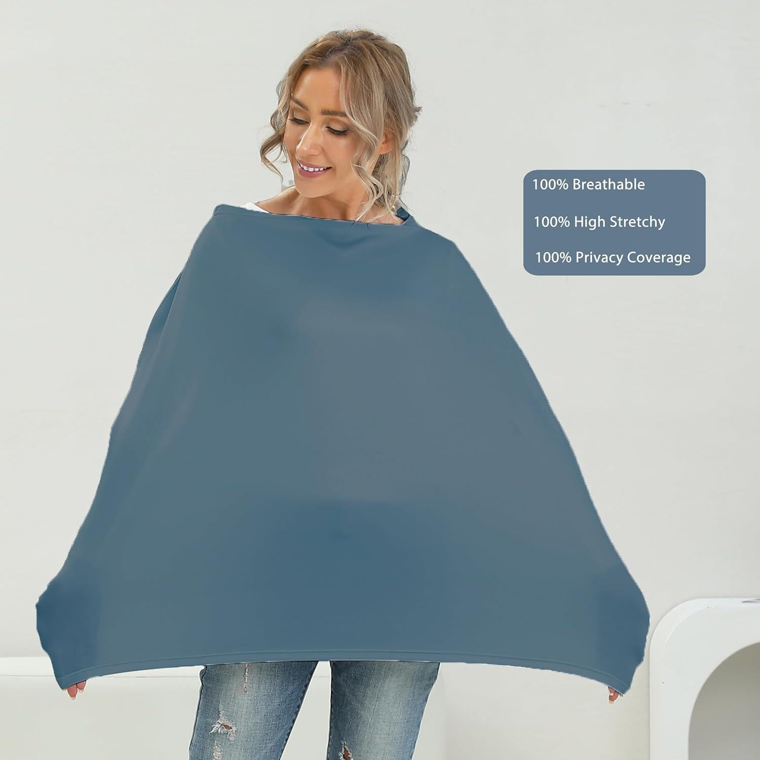 Funda de Asiento de Coche Meetjoy para Bebés - Rayón Suave Azul