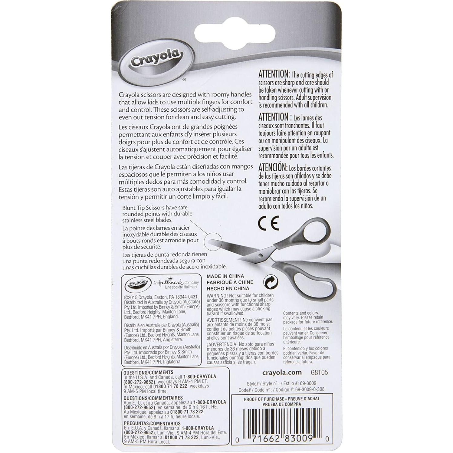 Tijeras Crayola 693009 Punta Redonda 17,78 cm para Niños