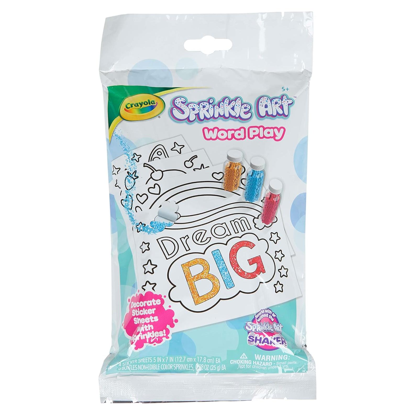 Kit de Arte Crayola Sprinkle Art Say What, 4 Hojas y Chispas