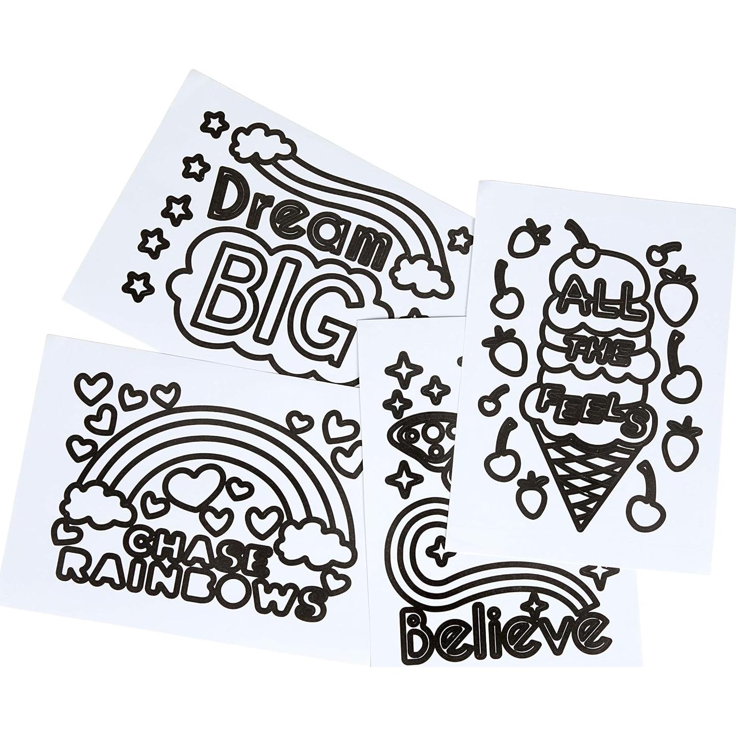 Kit de Arte Crayola Sprinkle Art Say What, 4 Hojas y Chispas