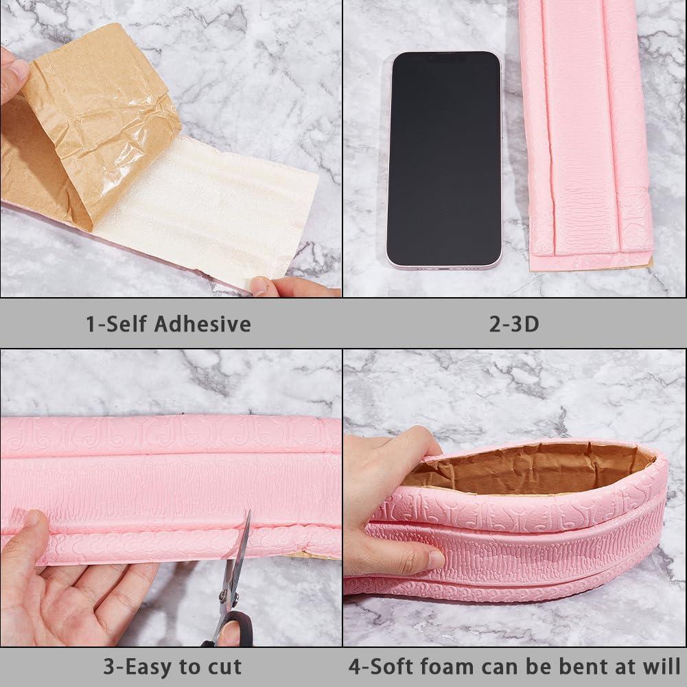 Borde Decorativo Autoadhesivo CRASPIRE Rosa 225.9 cm