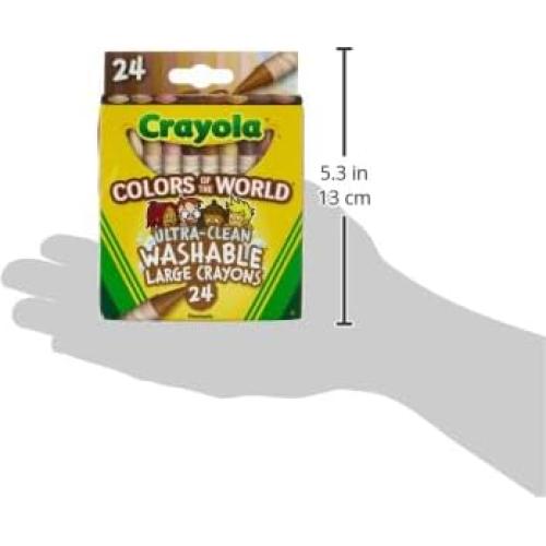 Crayola 24 Crayones Grandes Lavables Colores del Mundo