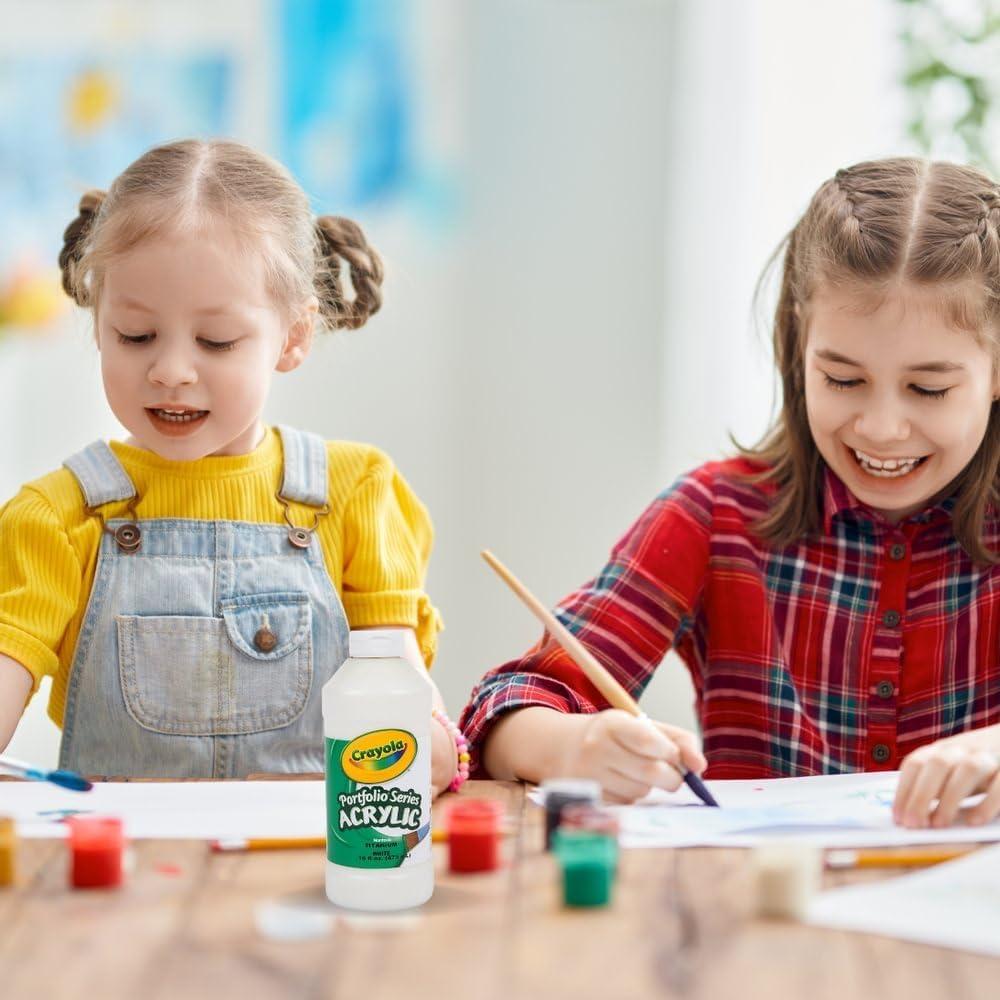 Pintura Acrílica Crayola 16 oz Blanco Titanio - No Tóxica