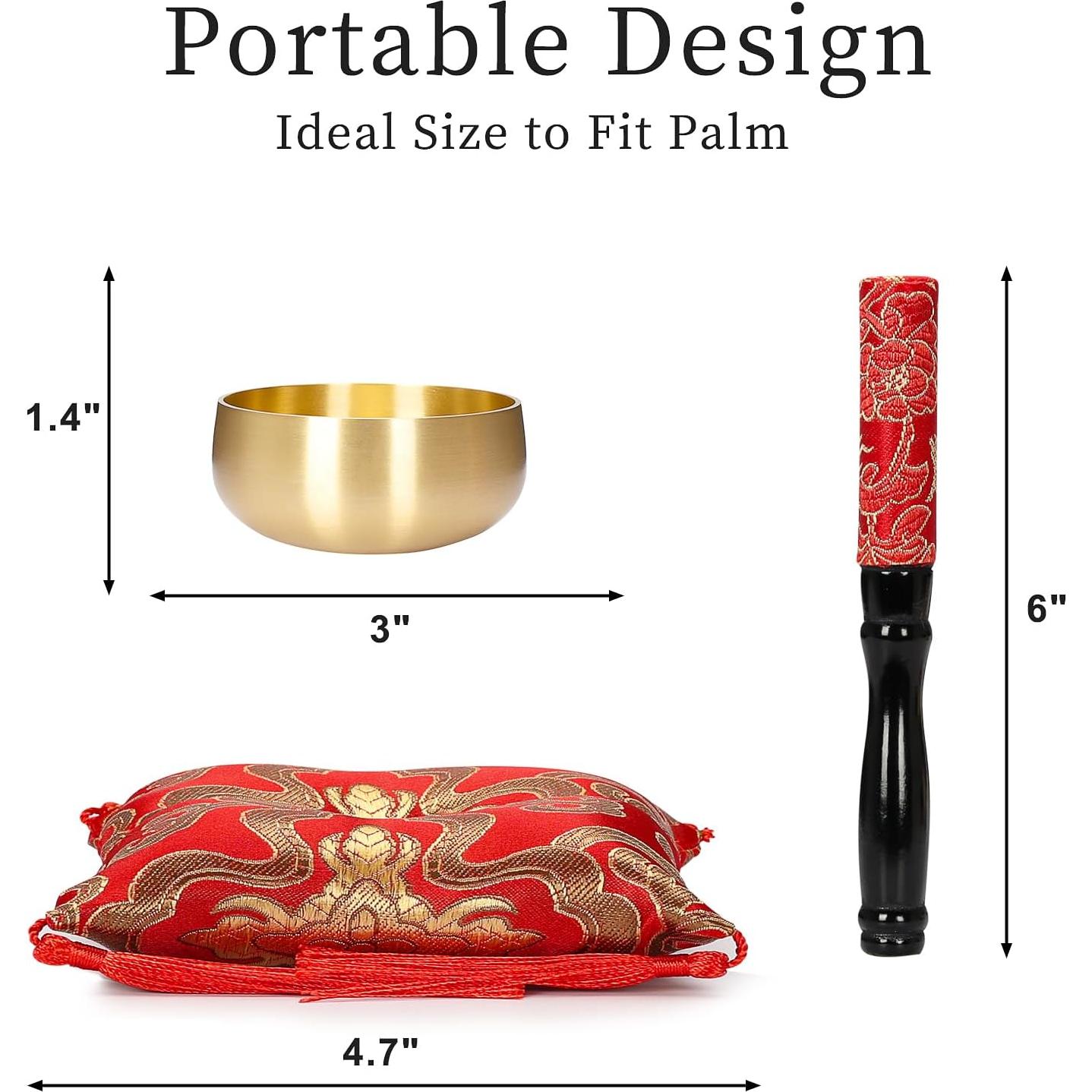 Juego de Cuencos Cantores Tibetanos Lemofuta 7.62 cm para Meditación