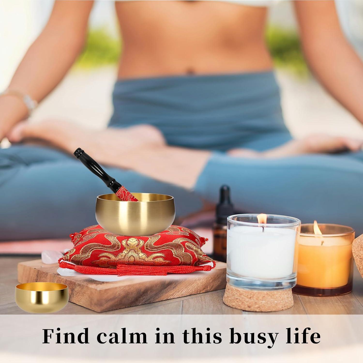 Juego de Cuencos Cantores Tibetanos Lemofuta 7.62 cm para Meditación