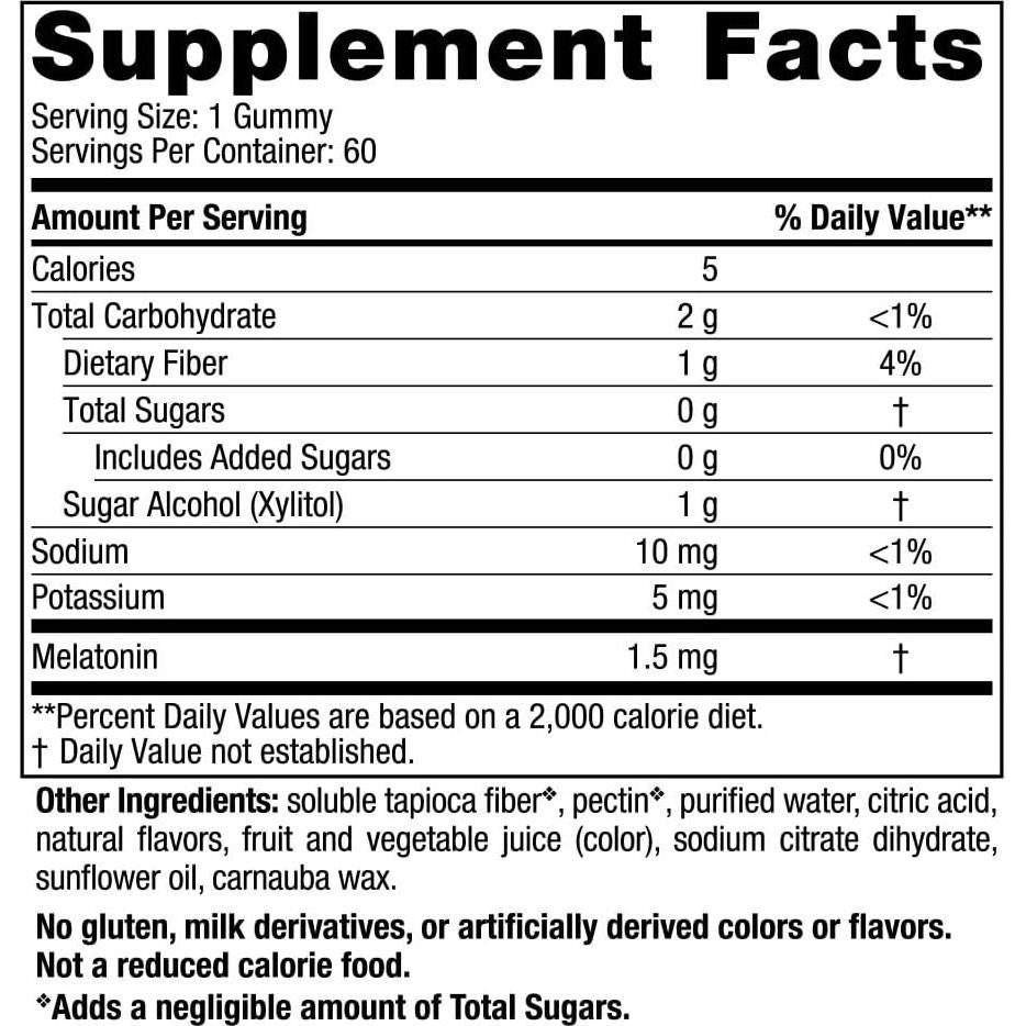 Gomitas de Melatonina Sin Azúcar Nordic Naturals 60 Unidades 1.5 mg
