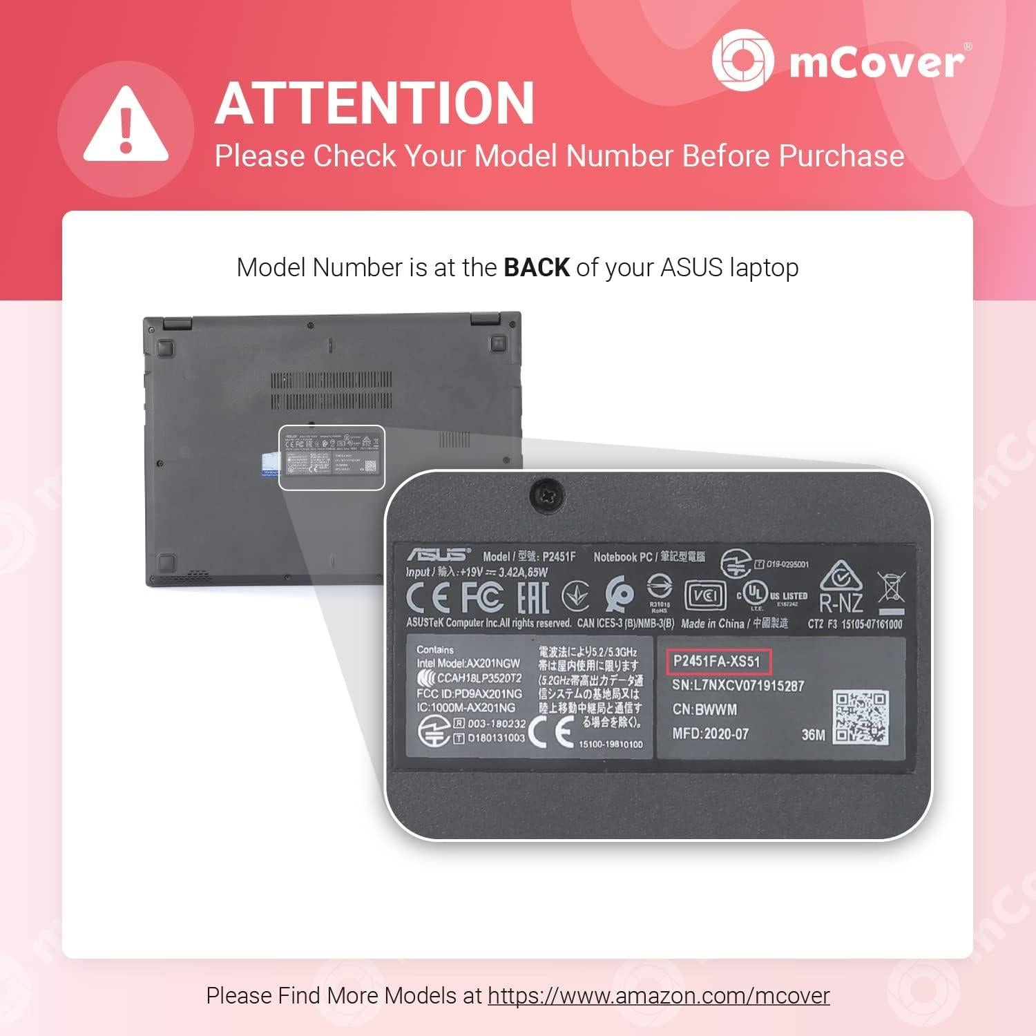 mCover Estuche Morado para ASUS ExpertBook P2 P2451 14" 2021-2022