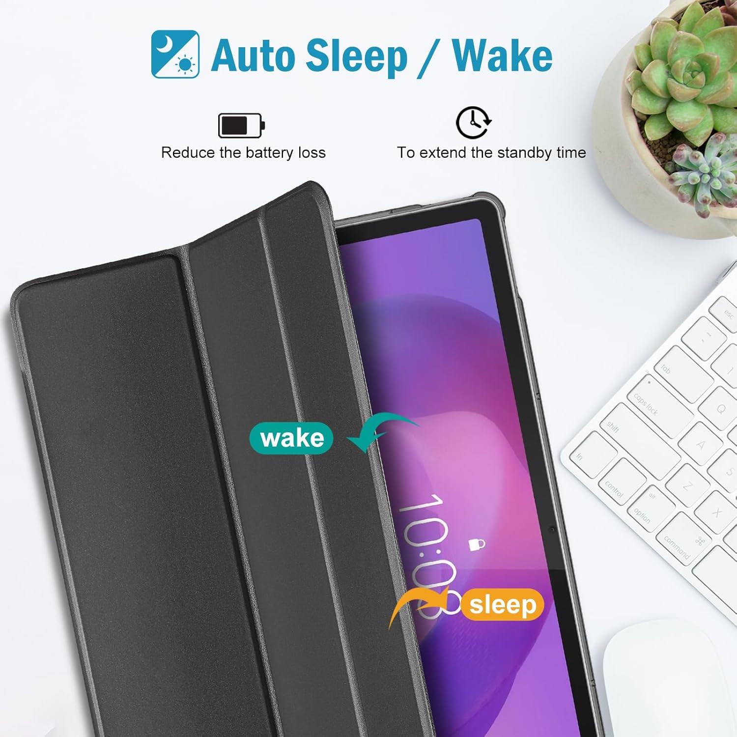 Funda Inteligente ProCase para Lenovo Idea Tab Pro 12.7" 2025 - Negra