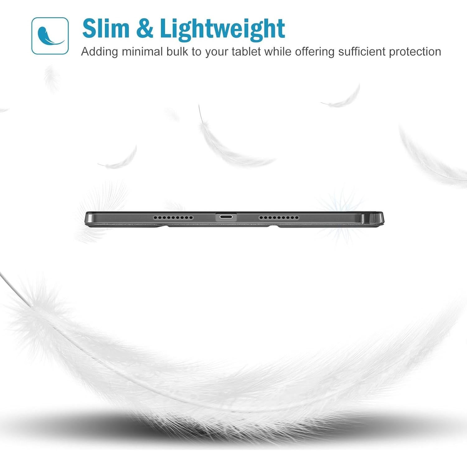 Funda Inteligente ProCase para Lenovo Idea Tab Pro 12.7" 2025 - Negra