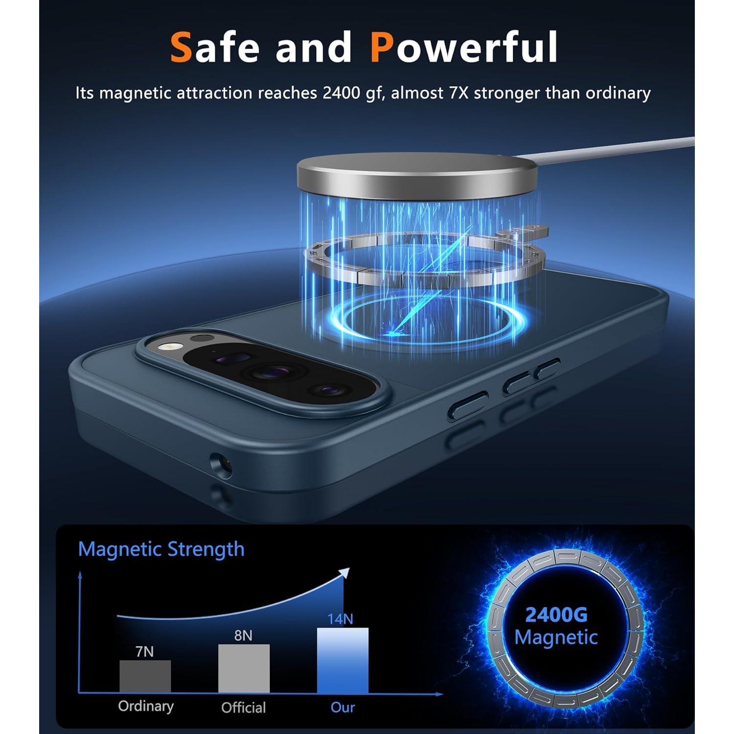 Funda Magnética FNTCASE para Google Pixel 9 Pro XL Azul