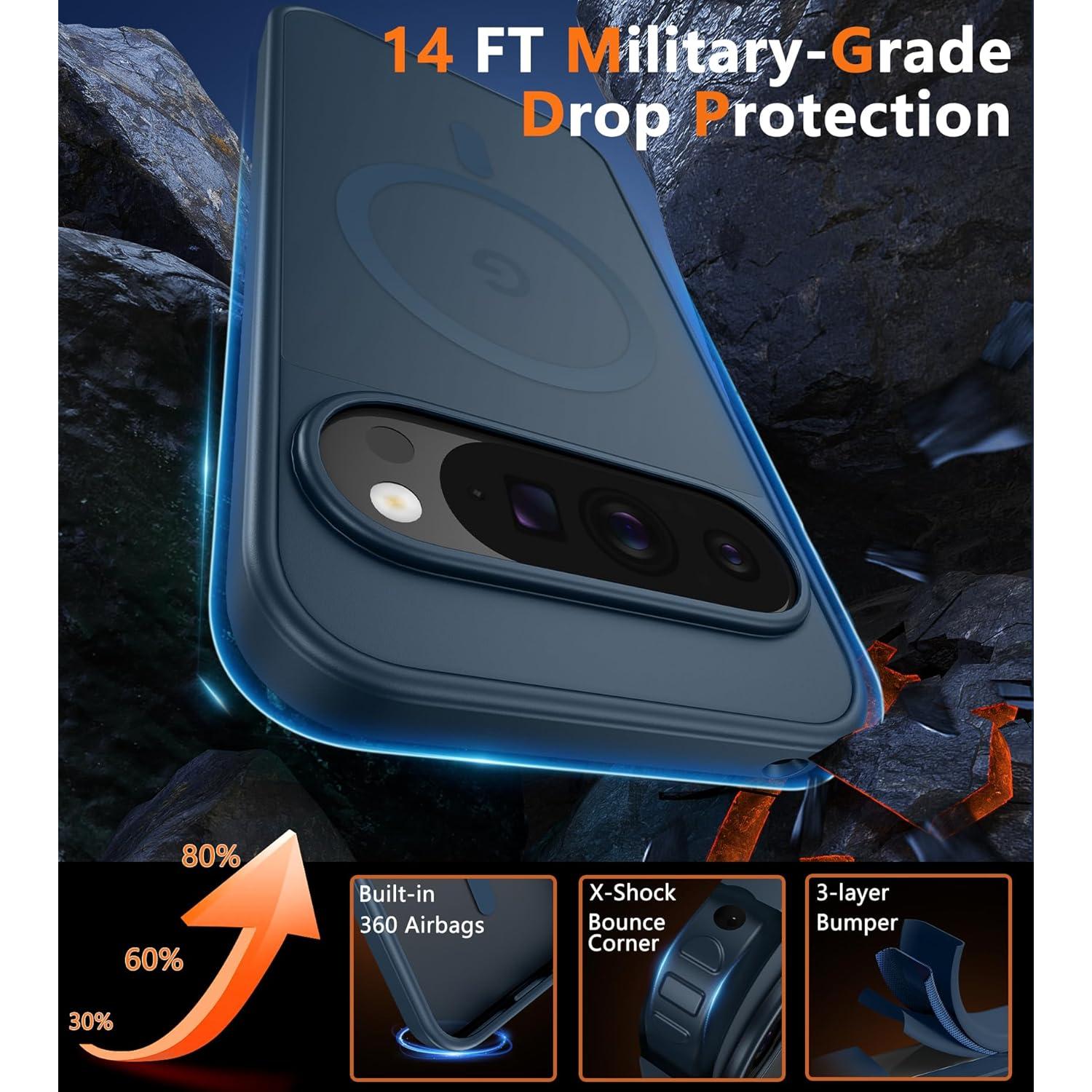 Funda Magnética FNTCASE para Google Pixel 9 Pro XL Azul