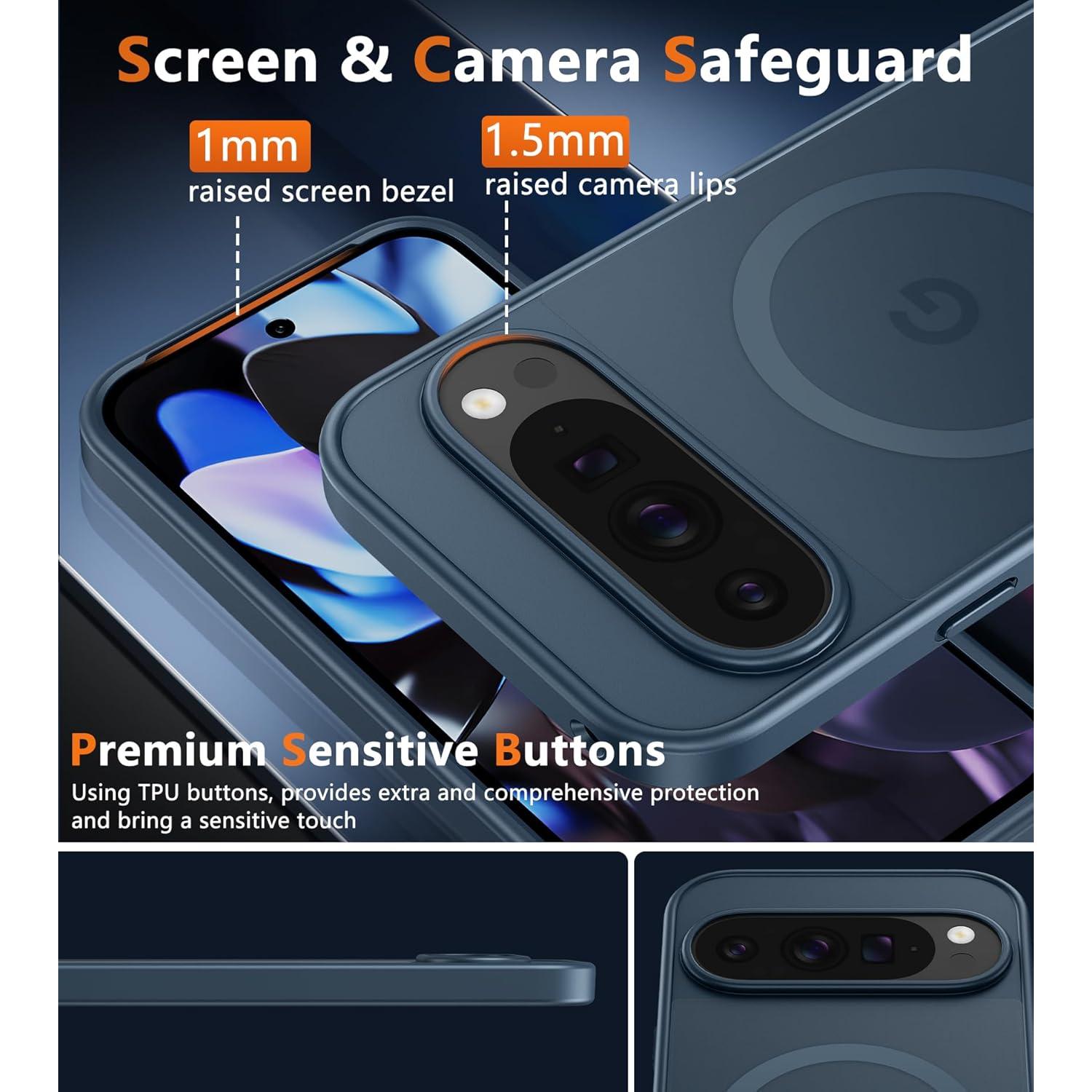 Funda Magnética FNTCASE para Google Pixel 9 Pro XL Azul