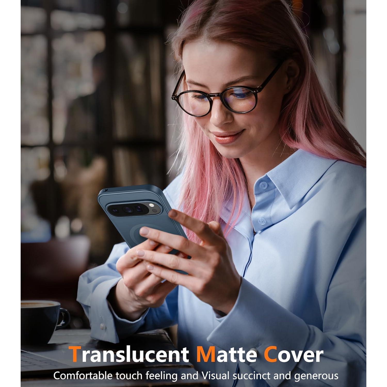 Funda Magnética FNTCASE para Google Pixel 9 Pro XL Azul