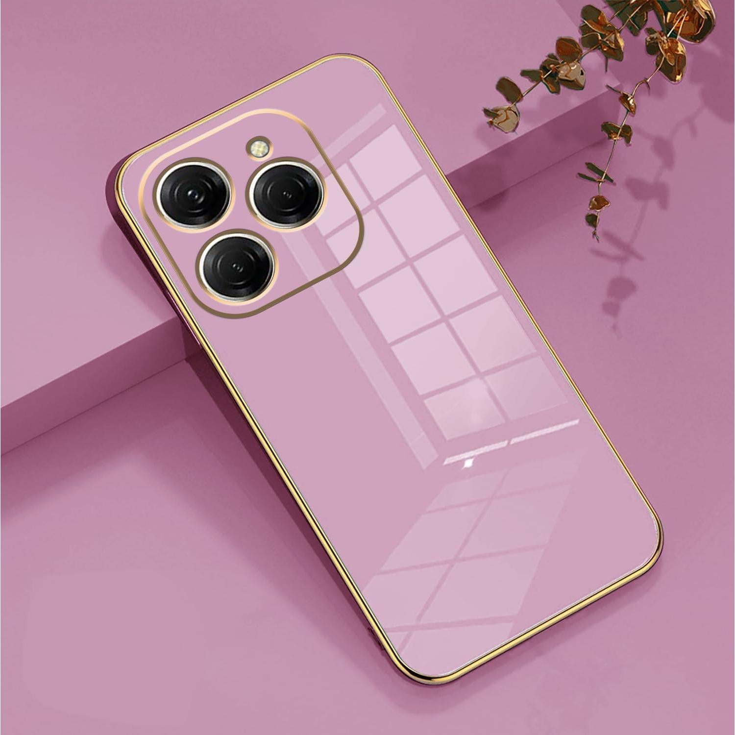 Funda de Silicona a Prueba de Golpes Tecno Spark 20 Pro Púrpura