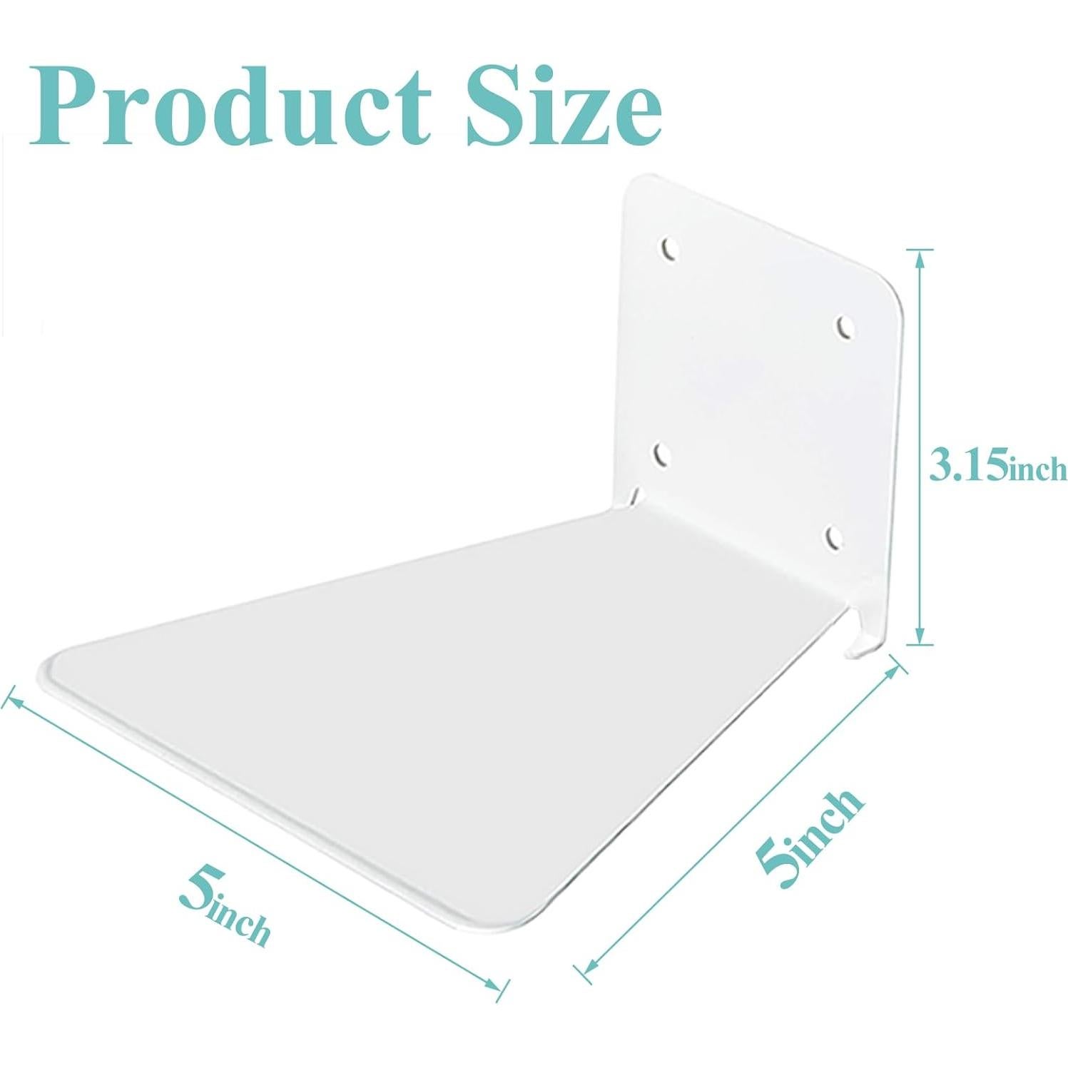 Estantería Flotante Invisible Atsgke - 4 PZS Blanca Moderna