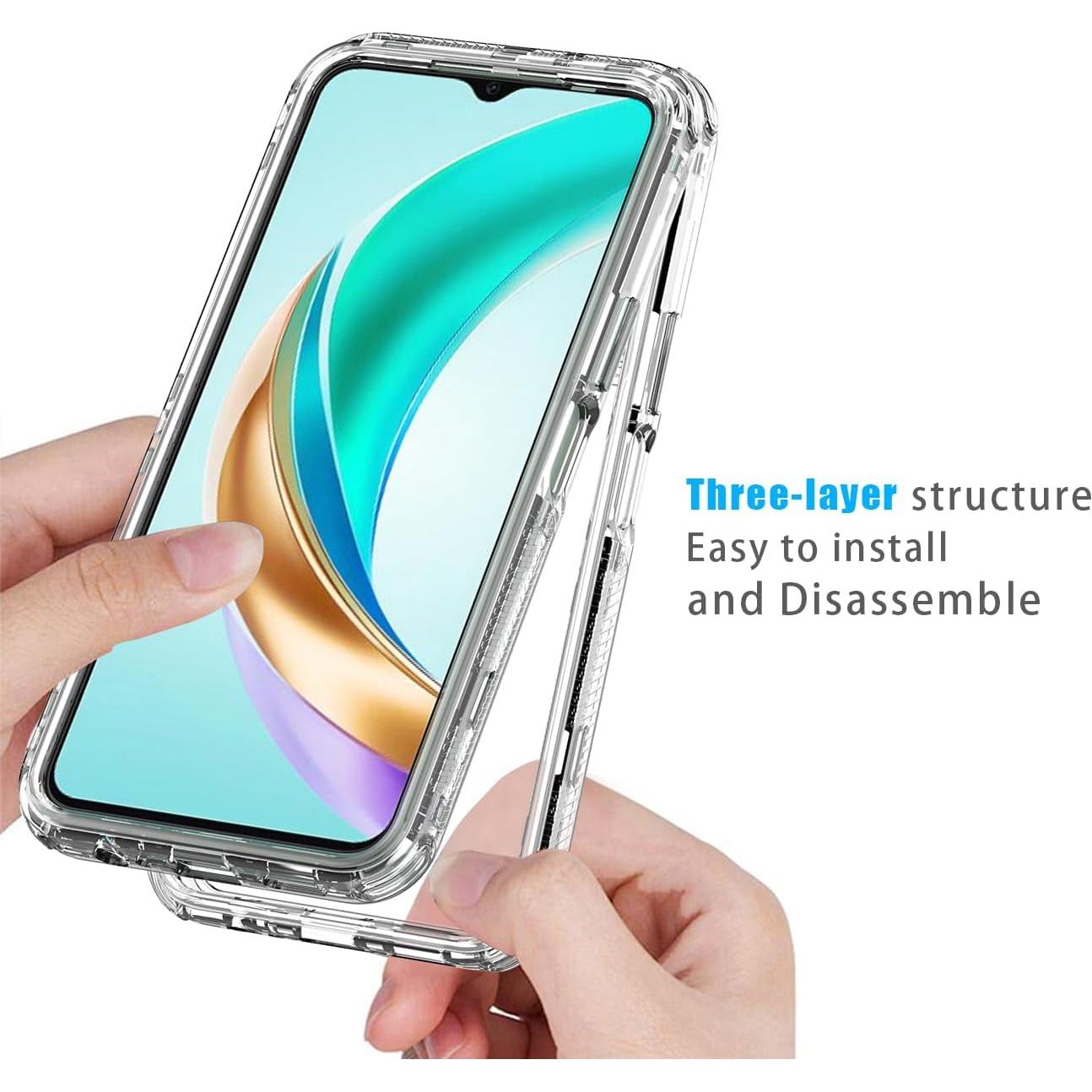 Funda Honor X6b Transparente con Protector de Pantalla Templado