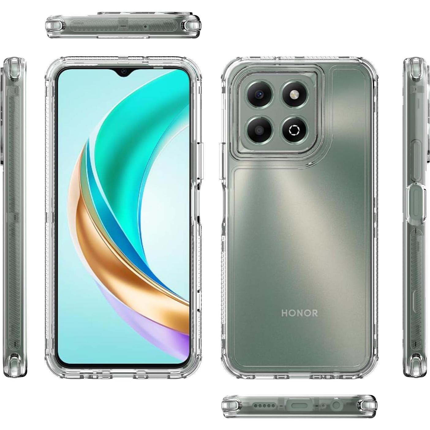 Funda Honor X6b Transparente con Protector de Pantalla Templado