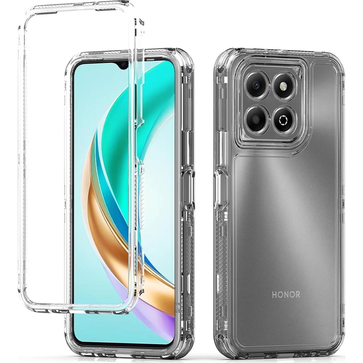 Funda Honor X6b Transparente con Protector de Pantalla Templado