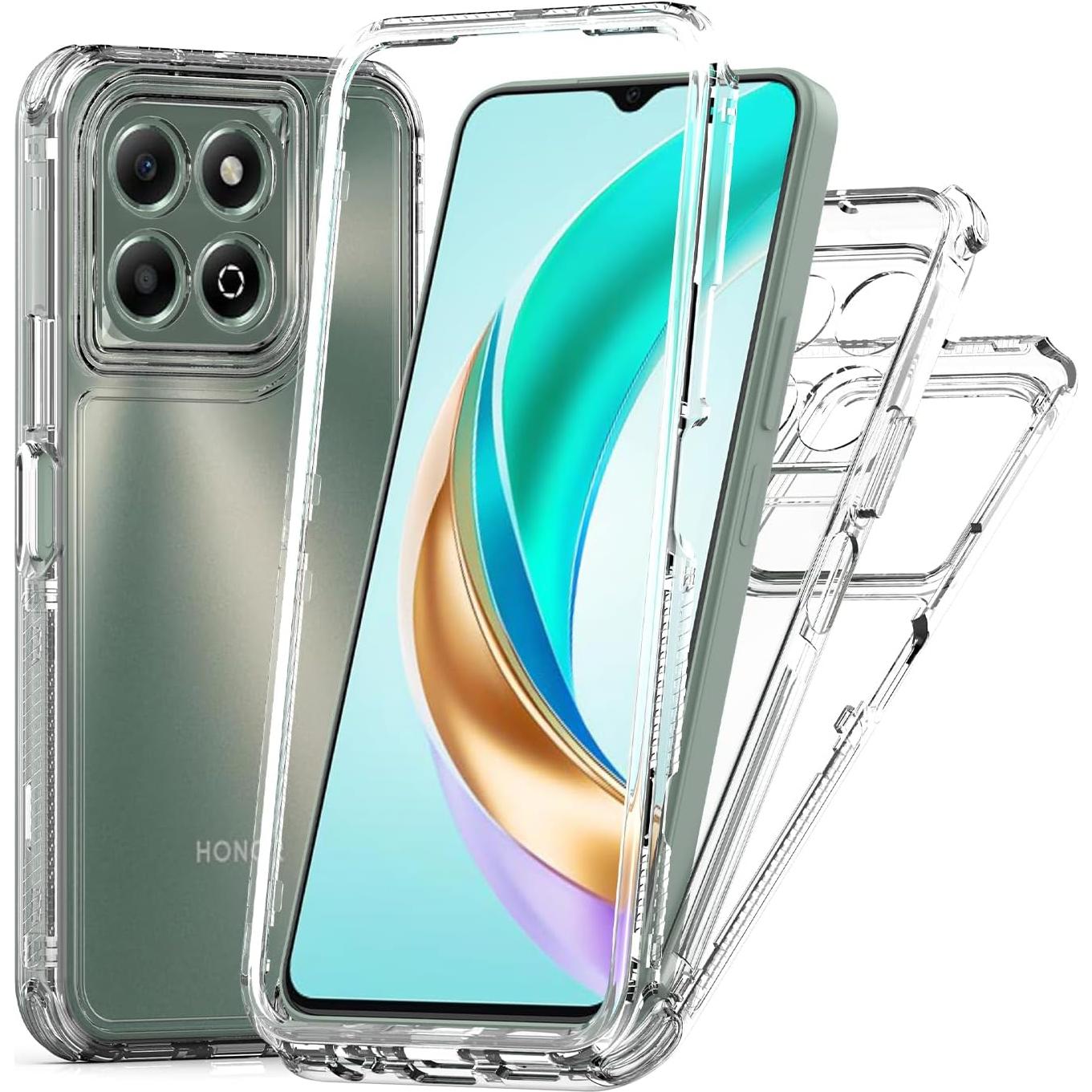 Funda Honor X6b Transparente con Protector de Pantalla Templado