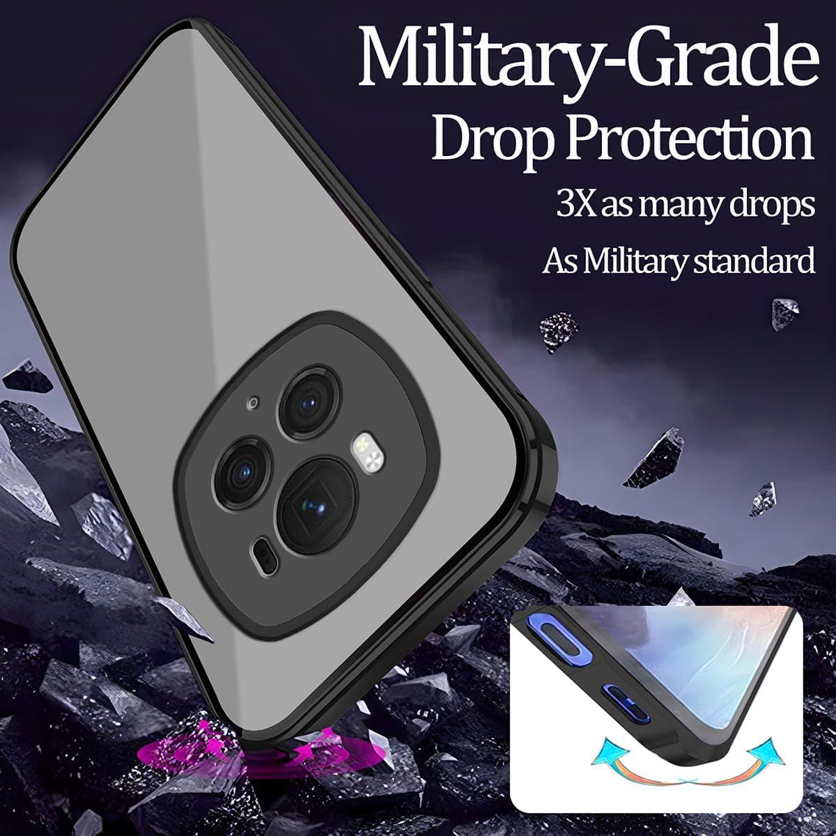 Funda Honor Magic 6 Pro Wousunly Cristal Espejo Negro Antipeeping