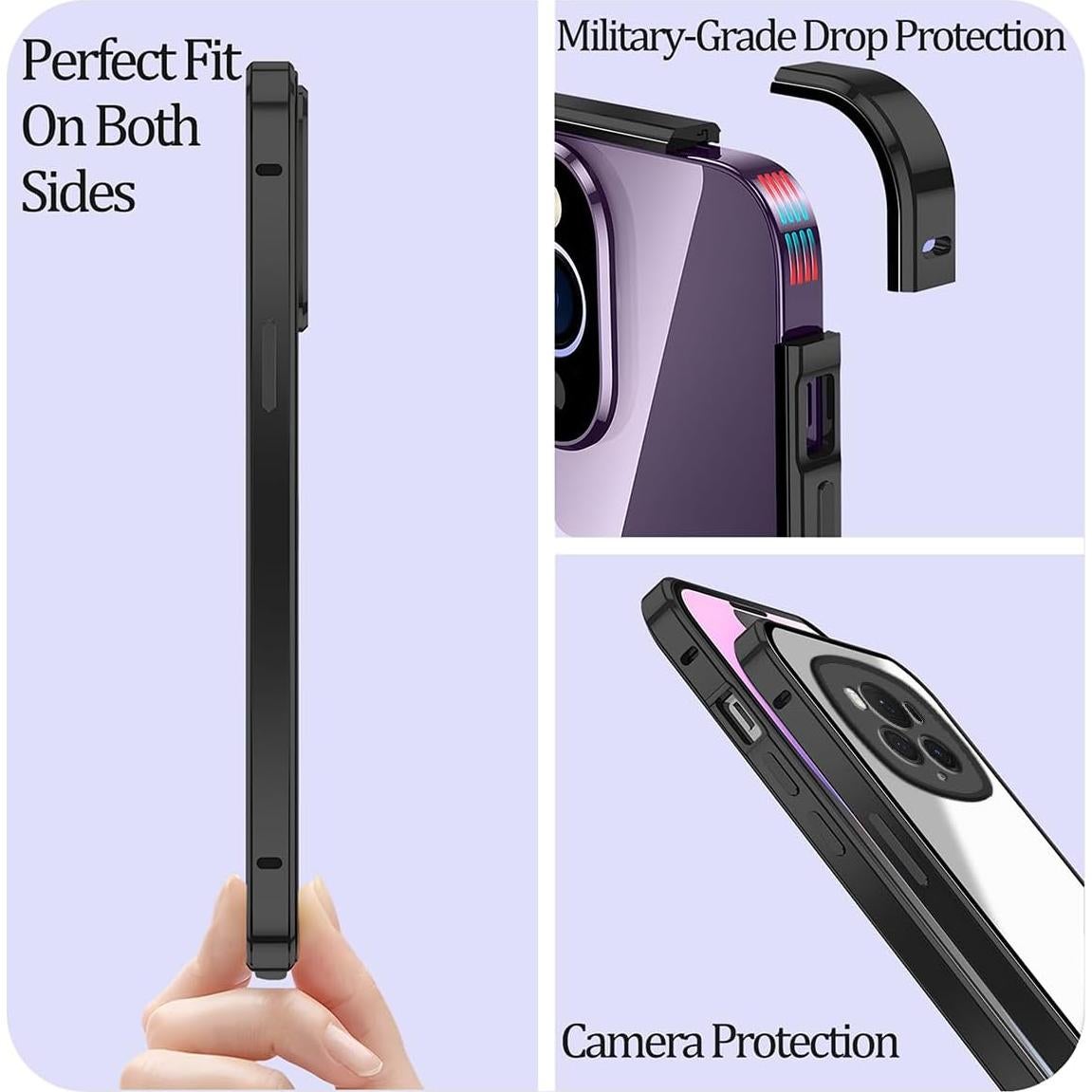 Funda Honor Magic 6 Pro Wousunly Cristal Espejo Negro Antipeeping