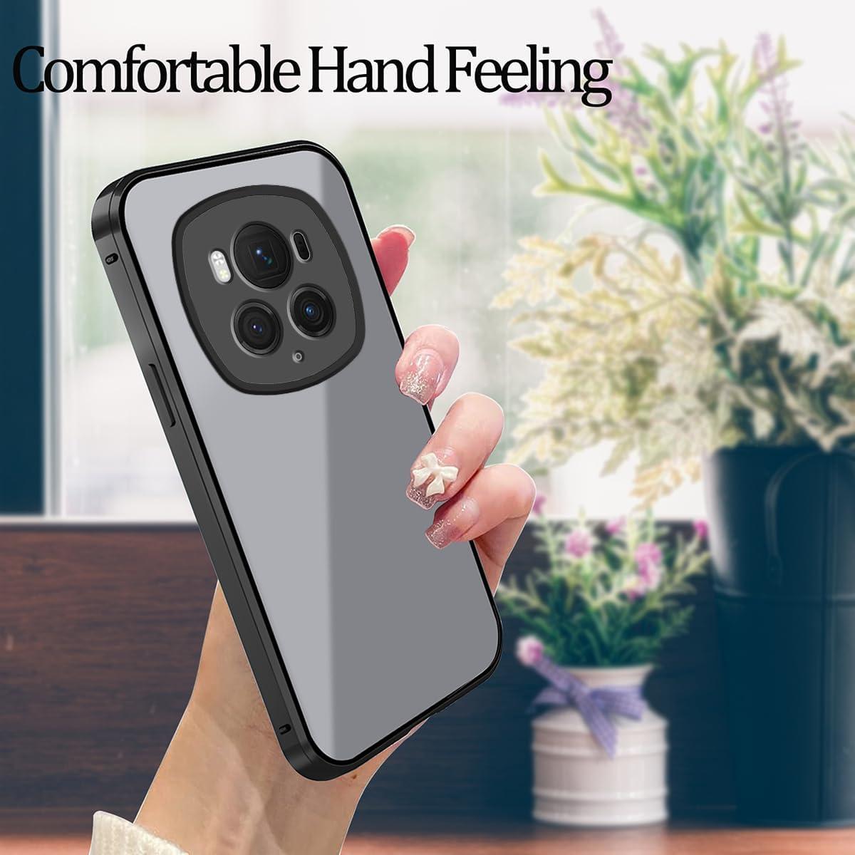 Funda Honor Magic 6 Pro Wousunly Cristal Espejo Negro Antipeeping