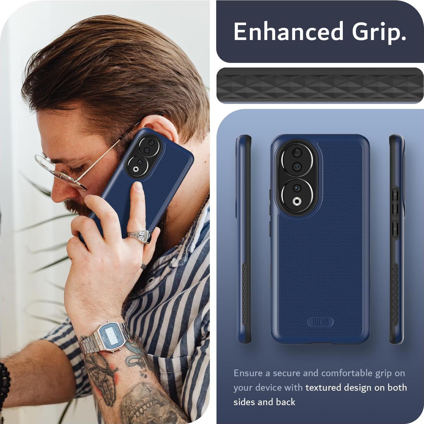 Funda TUDIA DualShield Grip Honor 90 Doble Capa Antideslizante