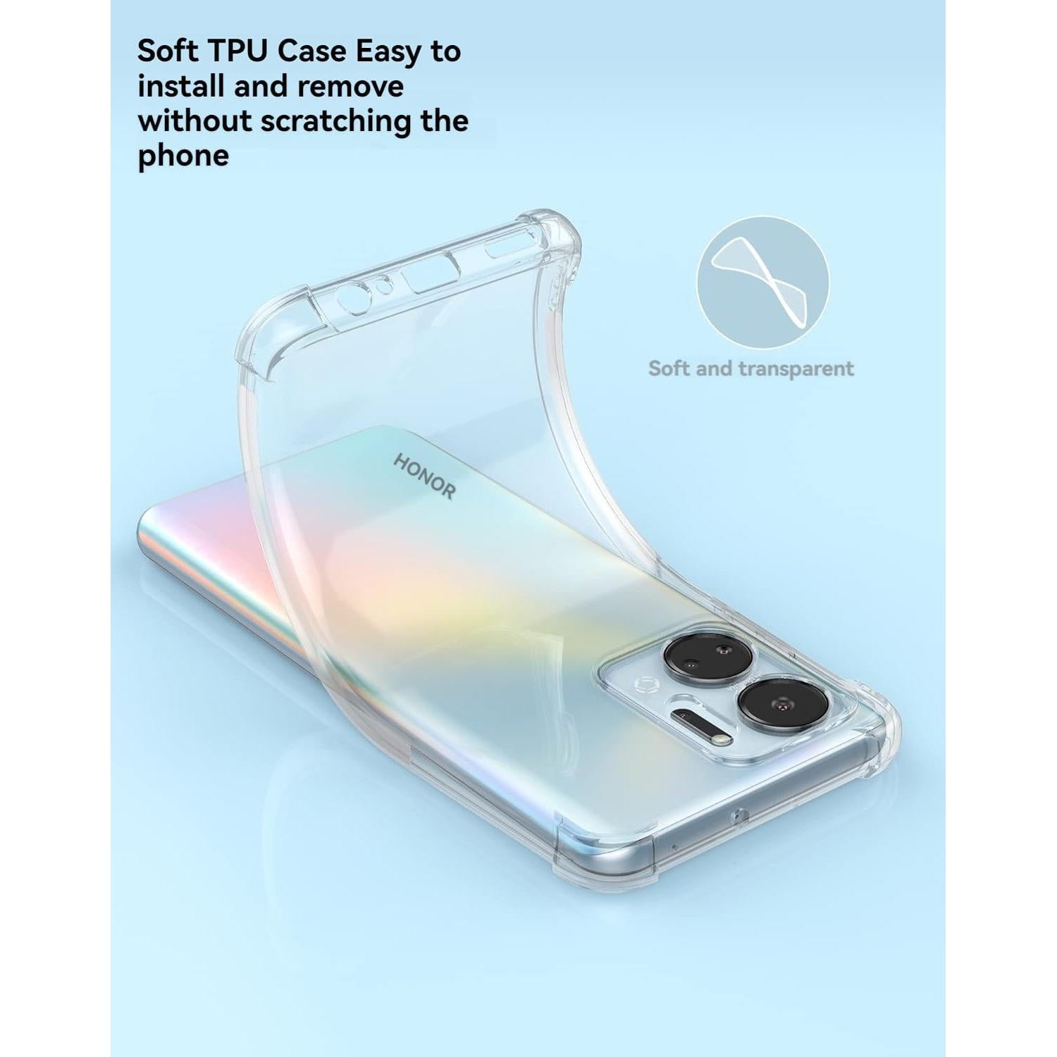 Funda TPU Transparente USTIYA para Honor X7A - Protección Suave